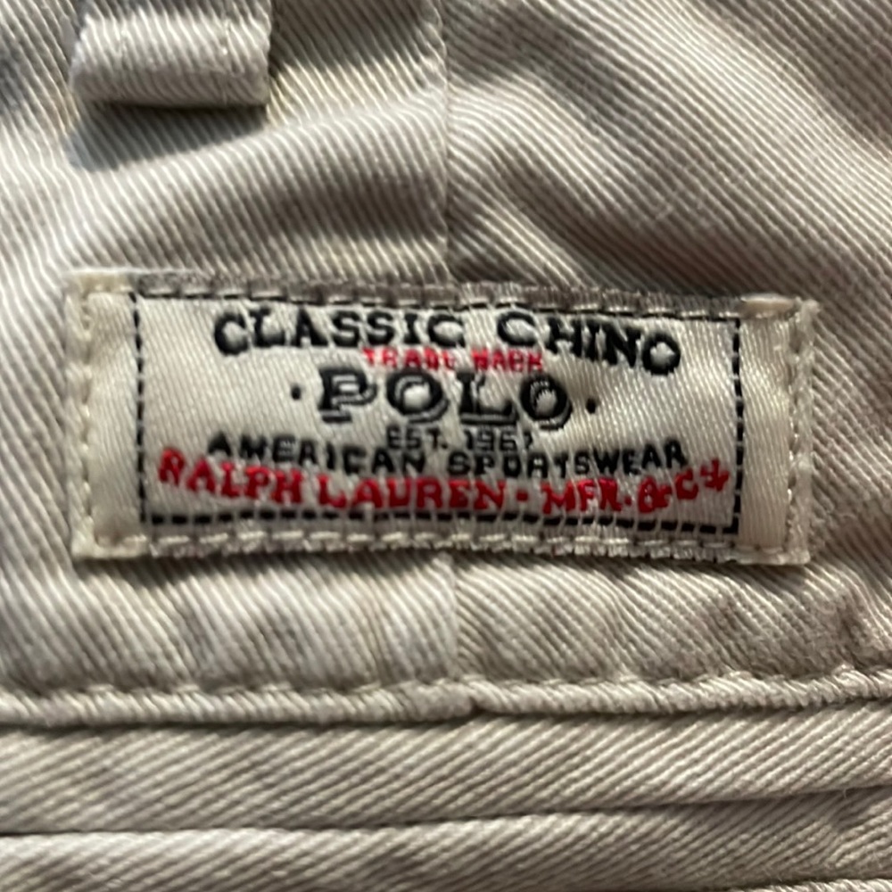 Boys Vintage Ralph Lauren Polo Classic Chino size 14 Husky pleated front beige.
